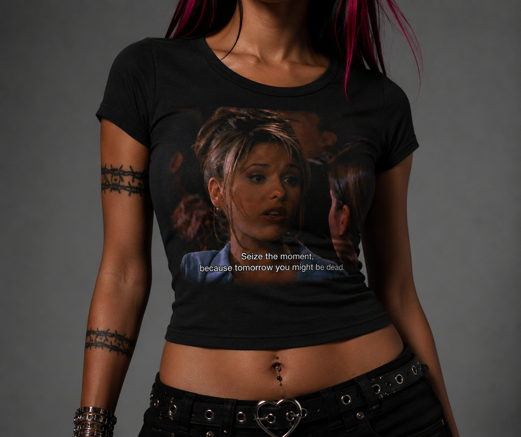 Seize the moment baby tee