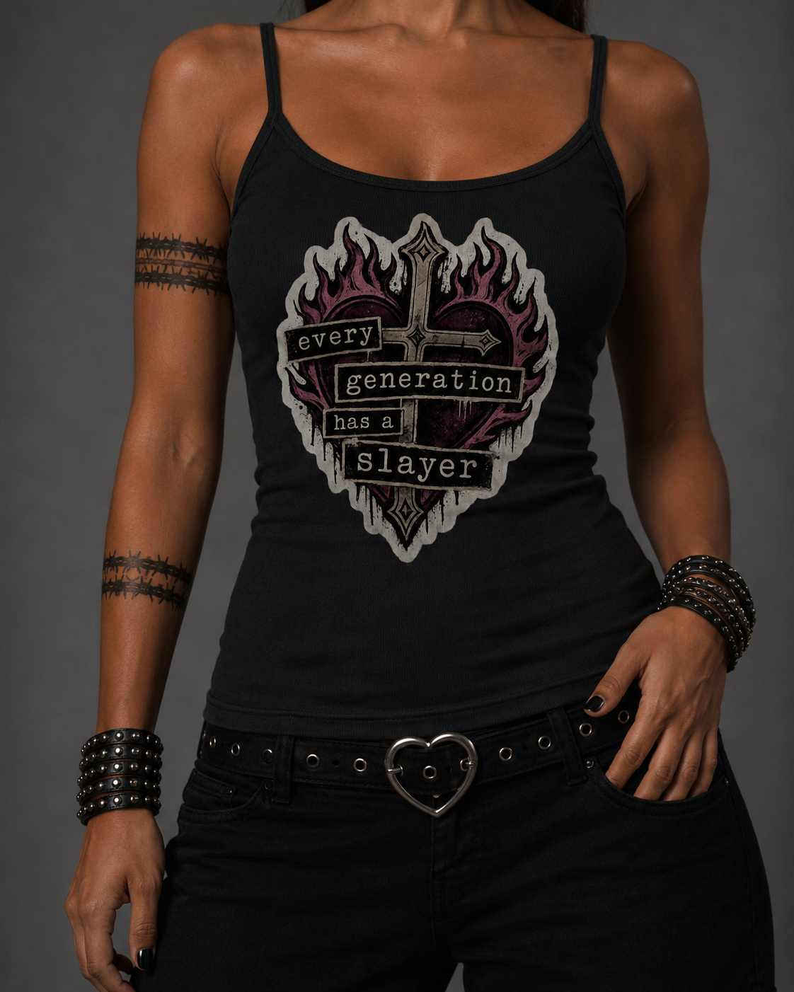 every generation has a SLAYER - black cami top