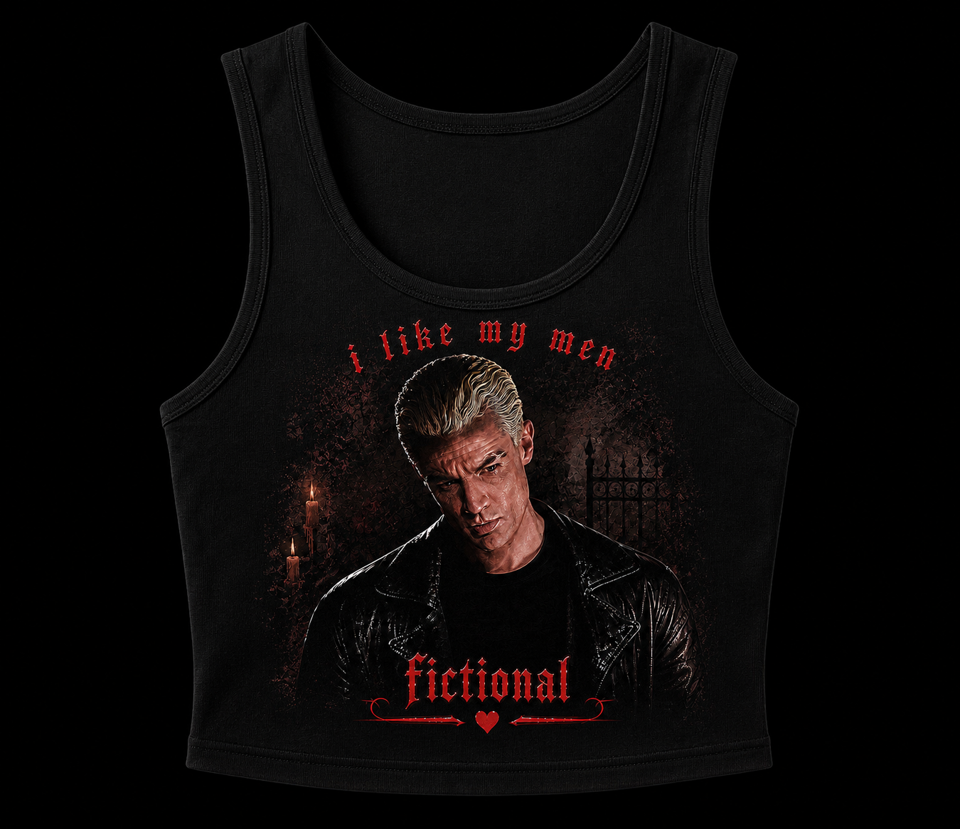 “i like my men fictional” - tank top